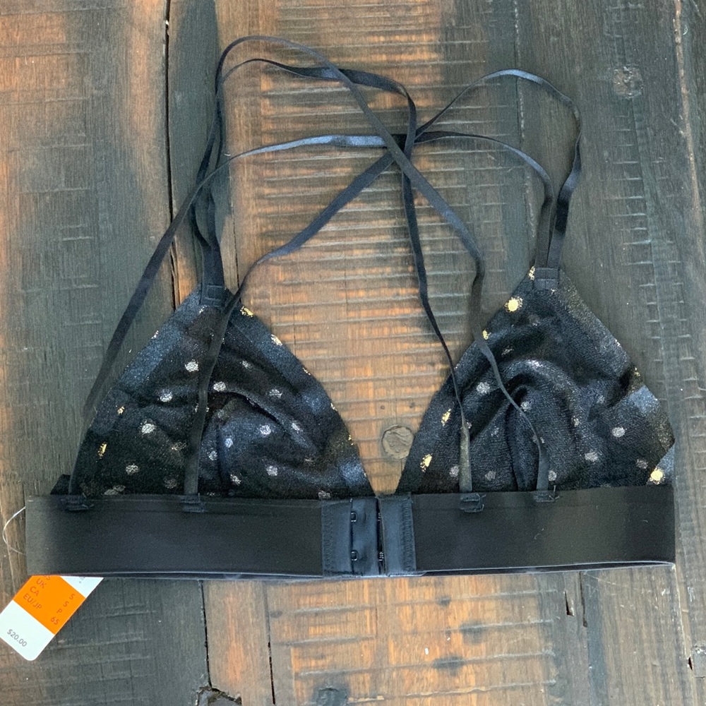 Sam Edelman Black/Gold Dot Bralette - Picture 7 of 7